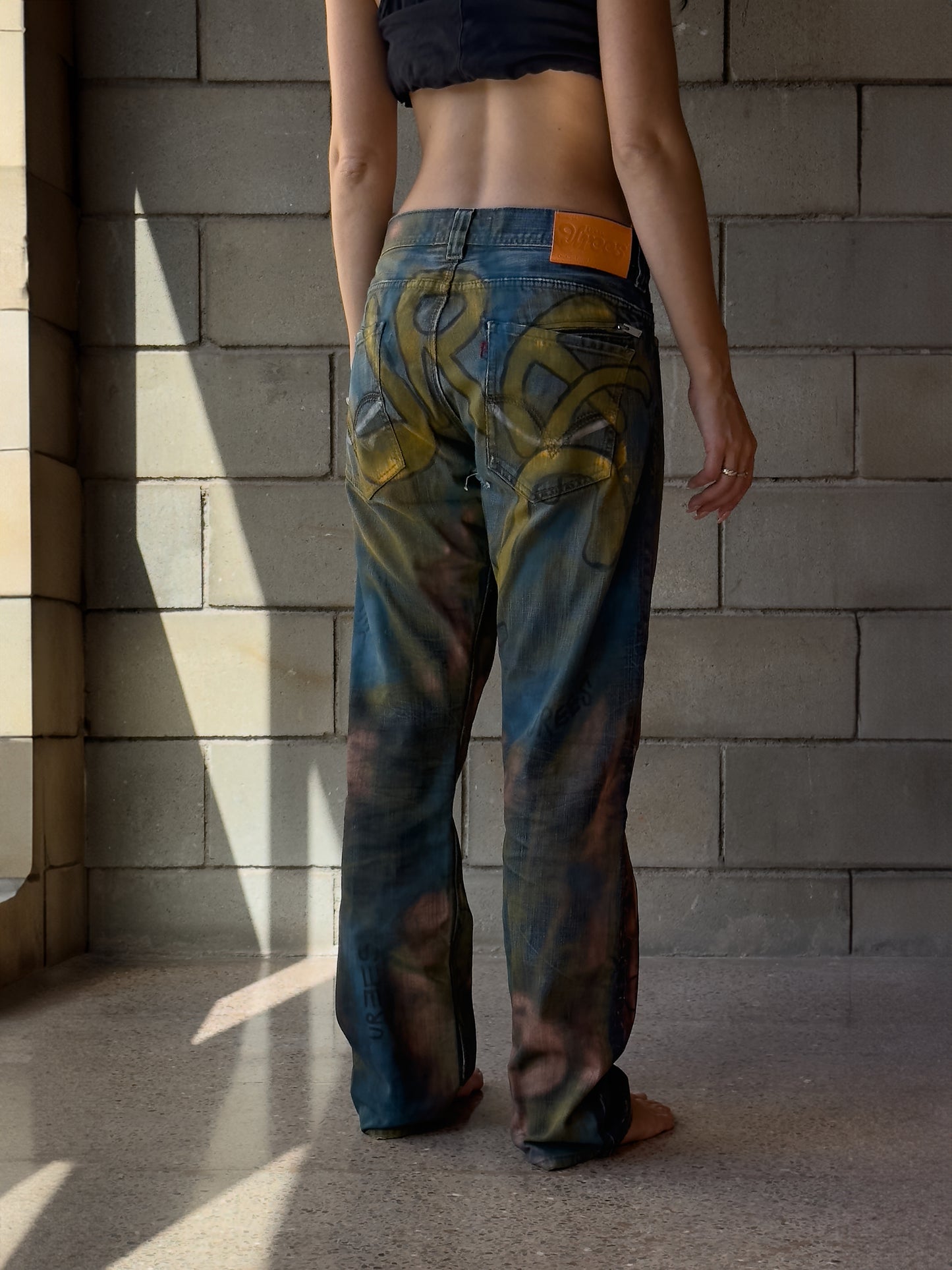 REPAIRED + HAND-PAINTED PANTS WITH ALEXANDRE GASPARD