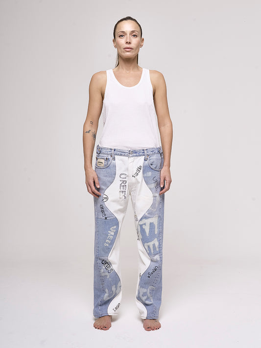 FRIDA PANTS + HAND-PAINTED