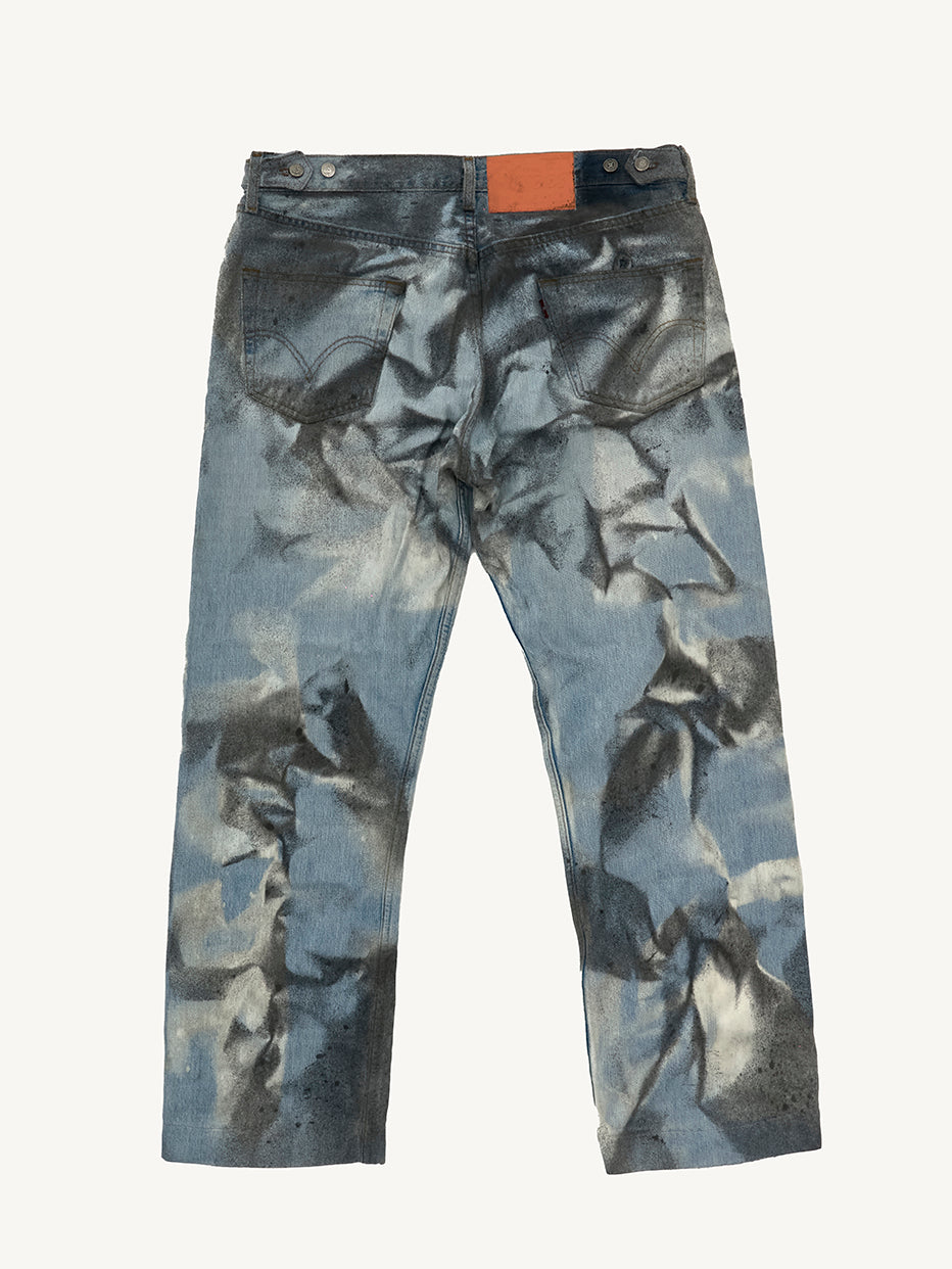 REPAIRED + HAND-PAINTED PANTS
