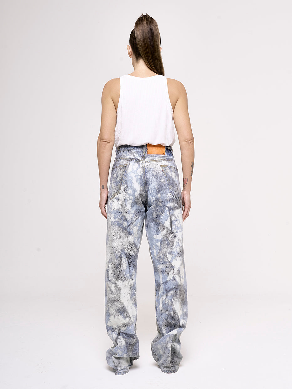 REPAIRED + HAND-PAINTED PANTS