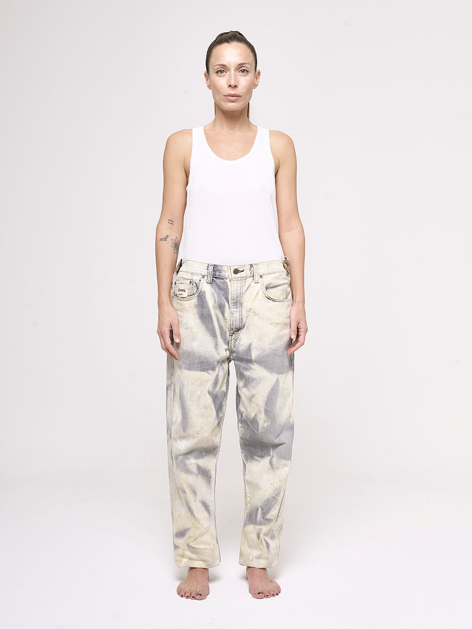 REPAIRED + HAND-PAINTED PANTS