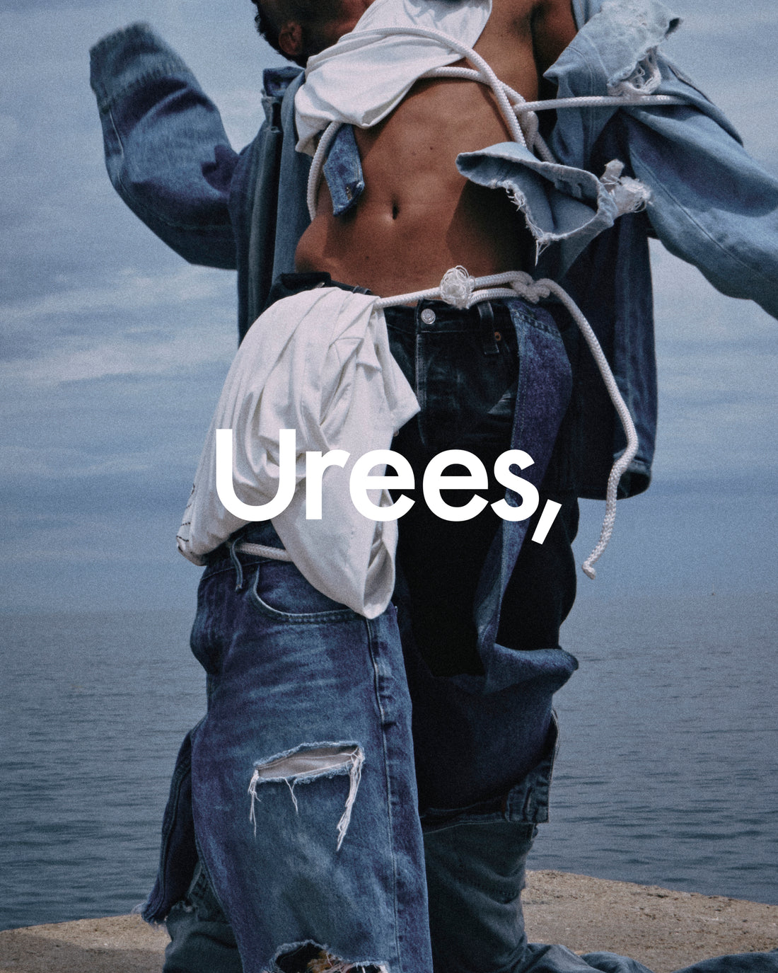 Pants created with upcycling (used pants) by Urees.