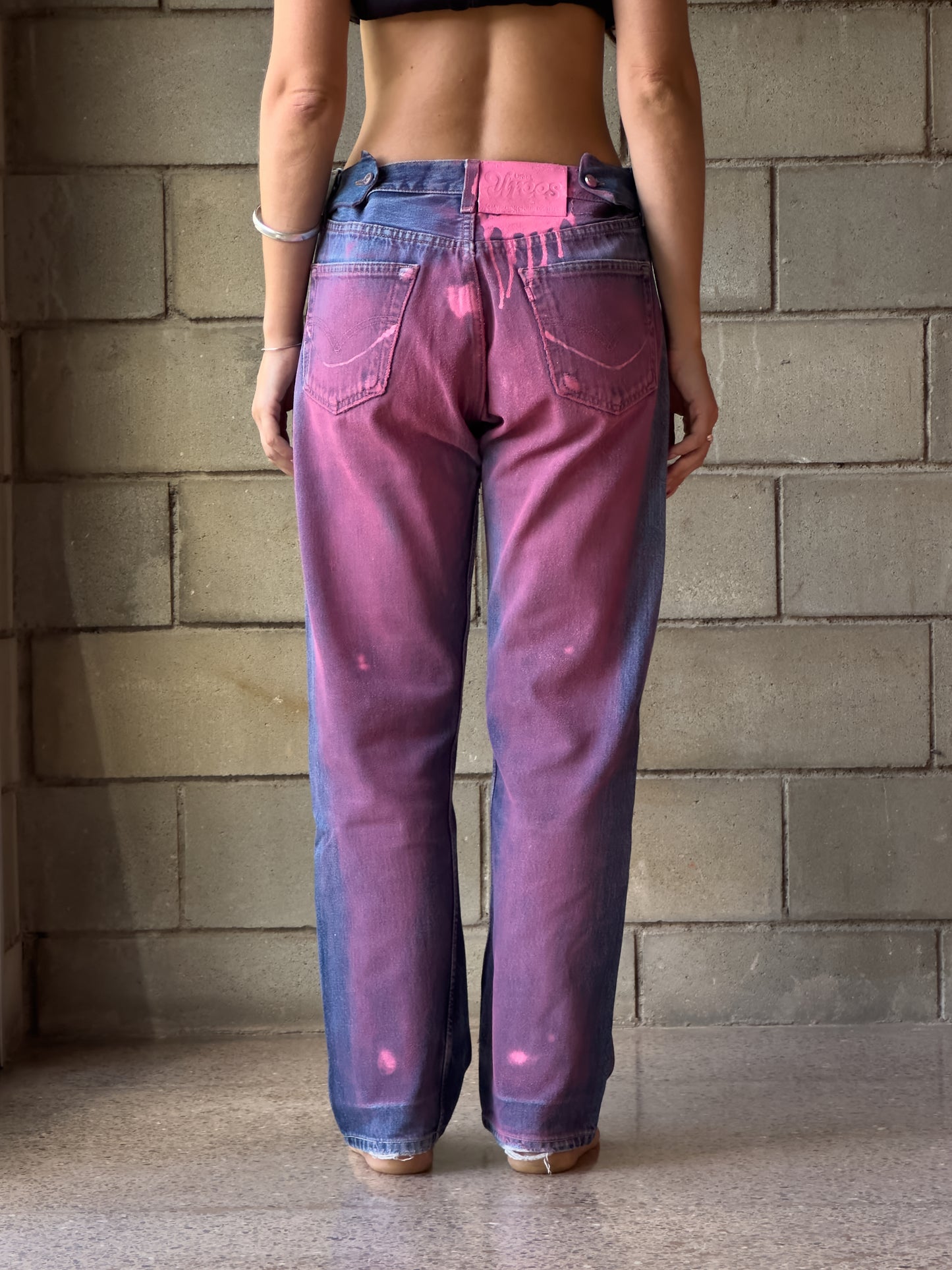 REPAIRED + HAND-PAINTED PANTS