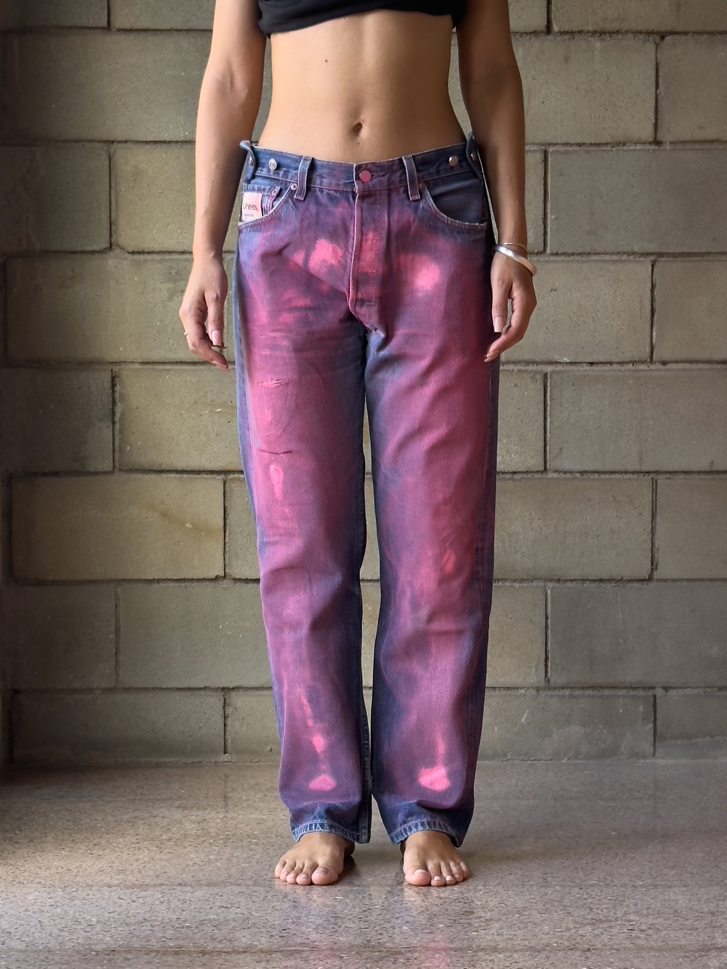 REPAIRED + HAND-PAINTED PANTS