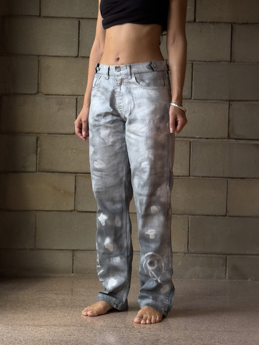 REPAIRED + HAND-PAINTED PANTS