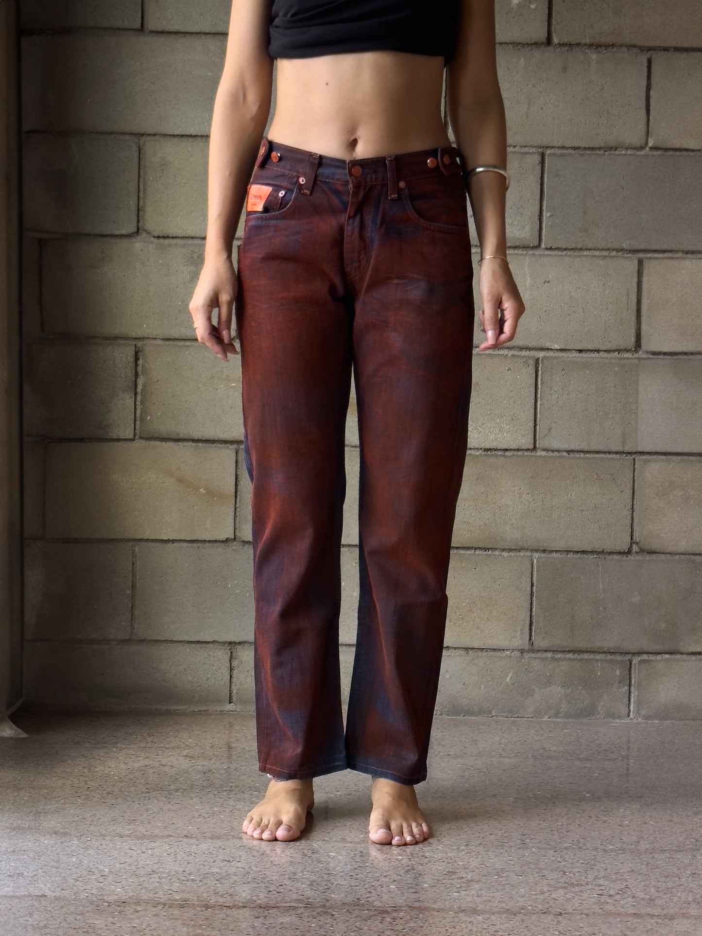 REPAIRED + HAND-PAINTED PANTS