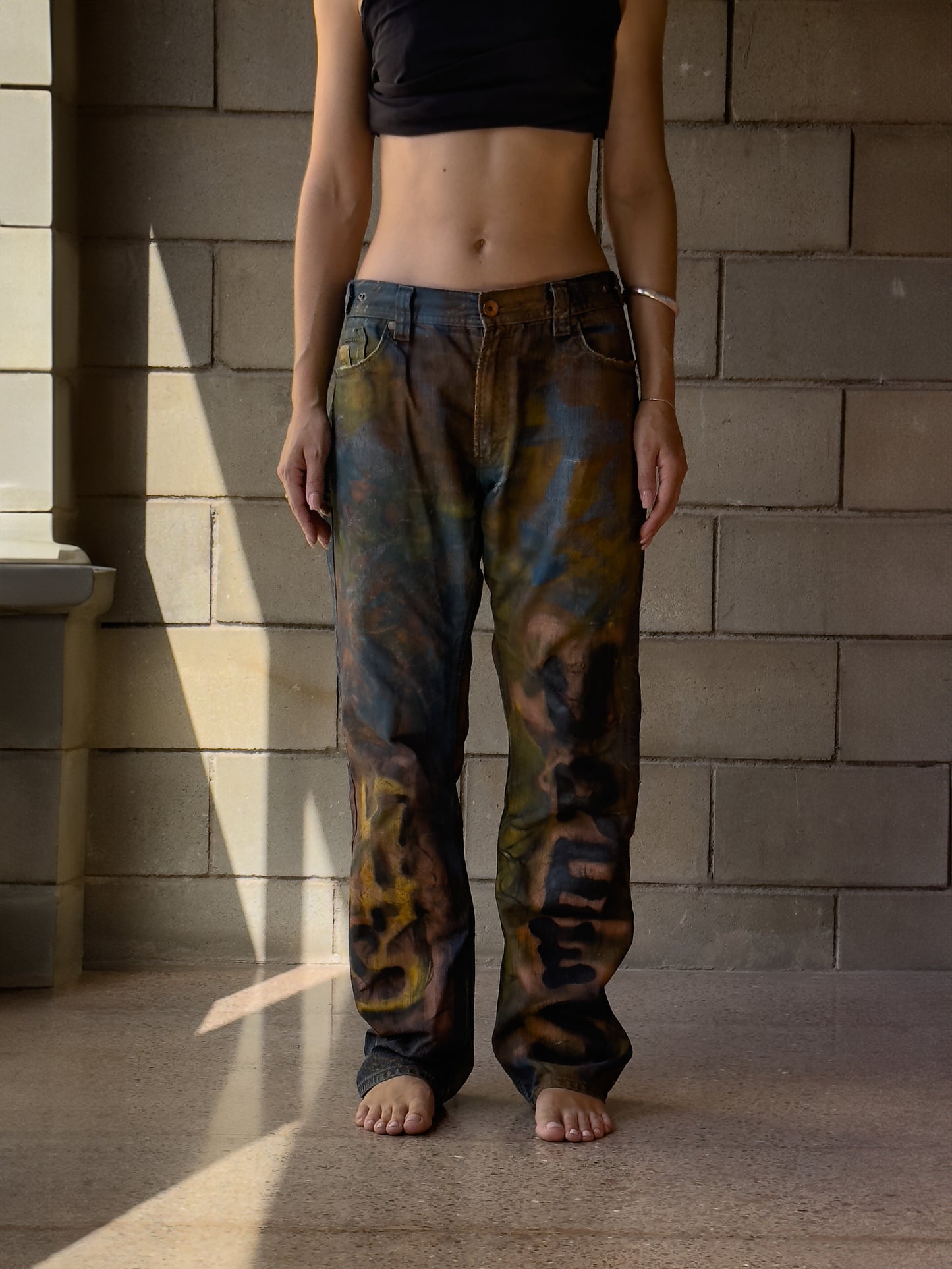 REPAIRED + HAND-PAINTED PANTS WITH ALEXANDRE GASPARD