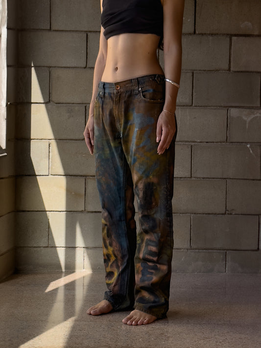 REPAIRED + HAND-PAINTED PANTS WITH ALEXANDRE GASPARD