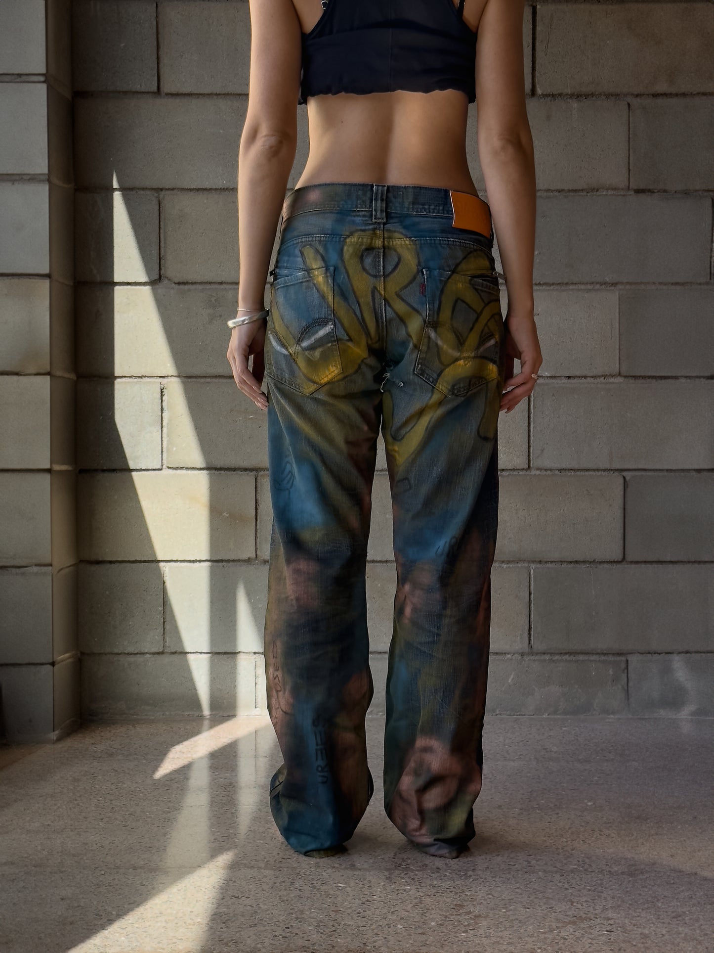 REPAIRED + HAND-PAINTED PANTS WITH ALEXANDRE GASPARD