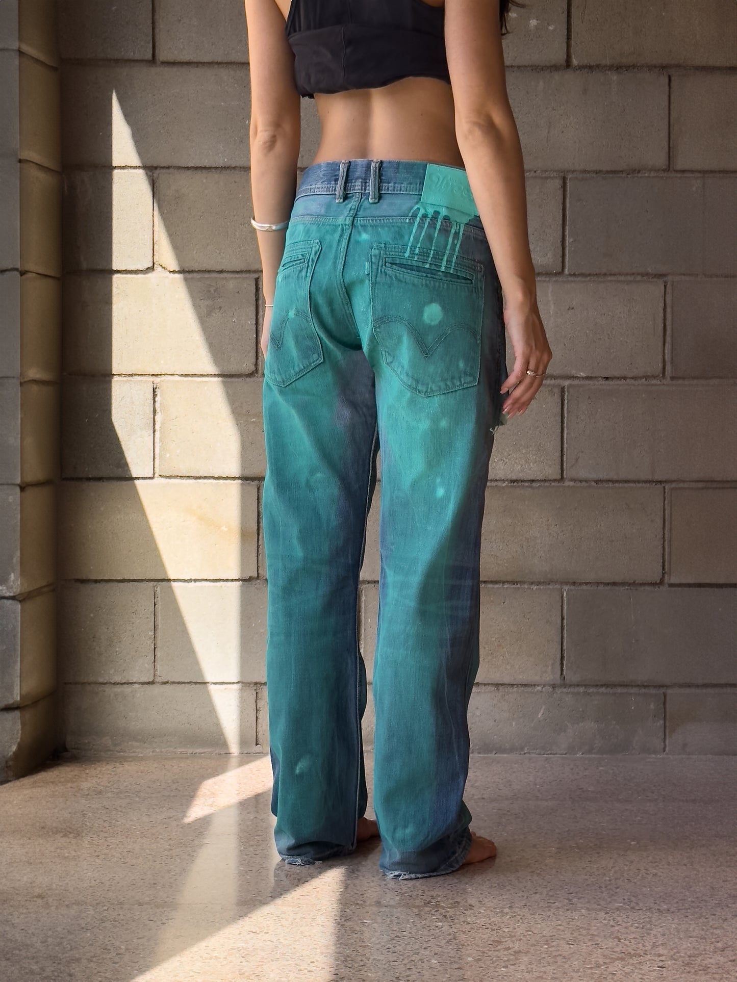 REPAIRED + HAND-PAINTED PANTS