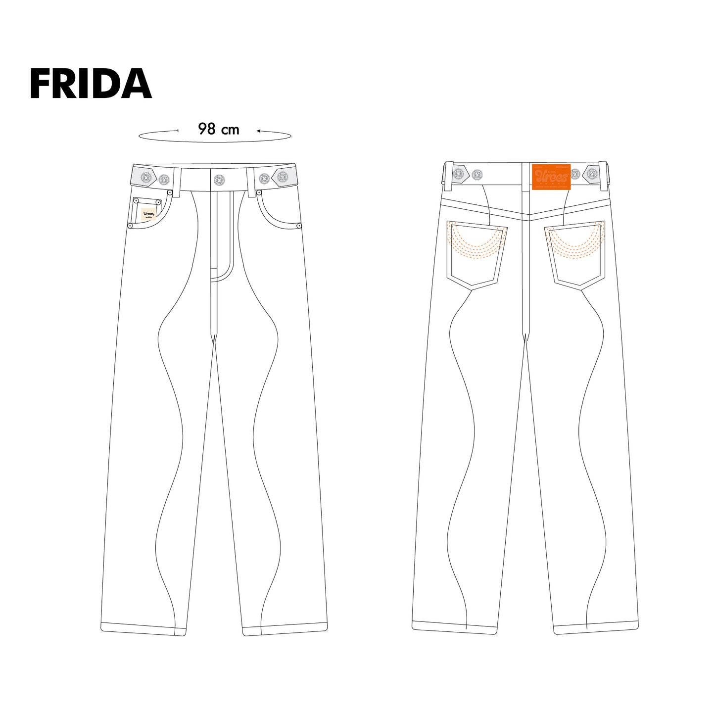 FRIDA PANTS + HAND-PAINTED