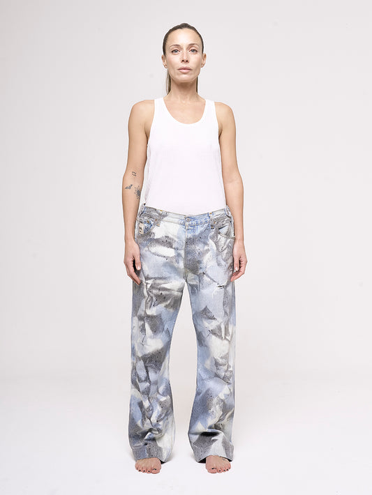 REPAIRED + HAND-PAINTED PANTS